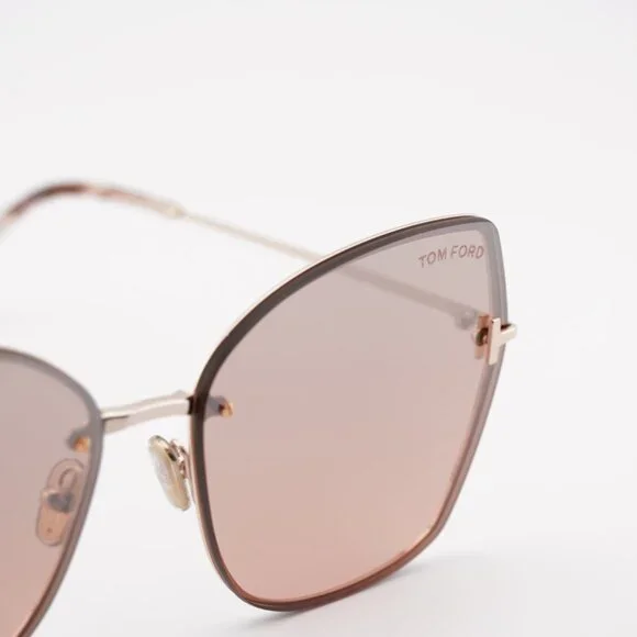 Tom Ford Women Sunglasses Gold Bordeaux Mirror Butterfly FT1107 28U BRAND NEW Tom Ford Nickie-02 FT1107 28U Sunglasses Gold Butterfly  main image 3